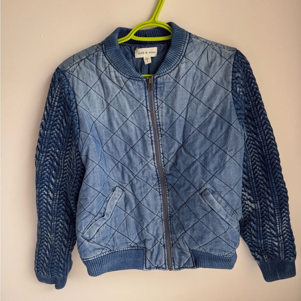 Cloth & Stone Blue and Pink Jacket